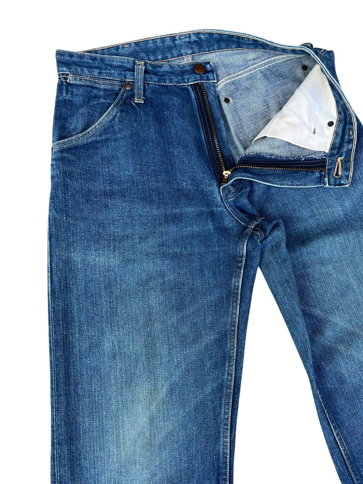 Wrangler Vintage 90s Wrangler Blue Bell Faded Denim Selvedge Jeans Size US 30 / EU 46 - 6 Thumbnail