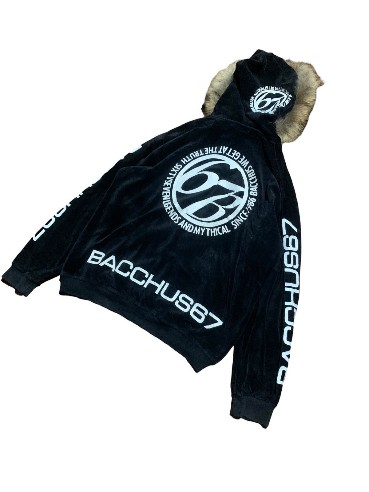 If Six Was Nine × Japanese Brand × Le Grande Bleu (L.G.B.) M Board poem velvet boxy fur hoodie lgb yasuyuki ishii style Size US M / EU 48-50 / 2 - 4 Thumbnail