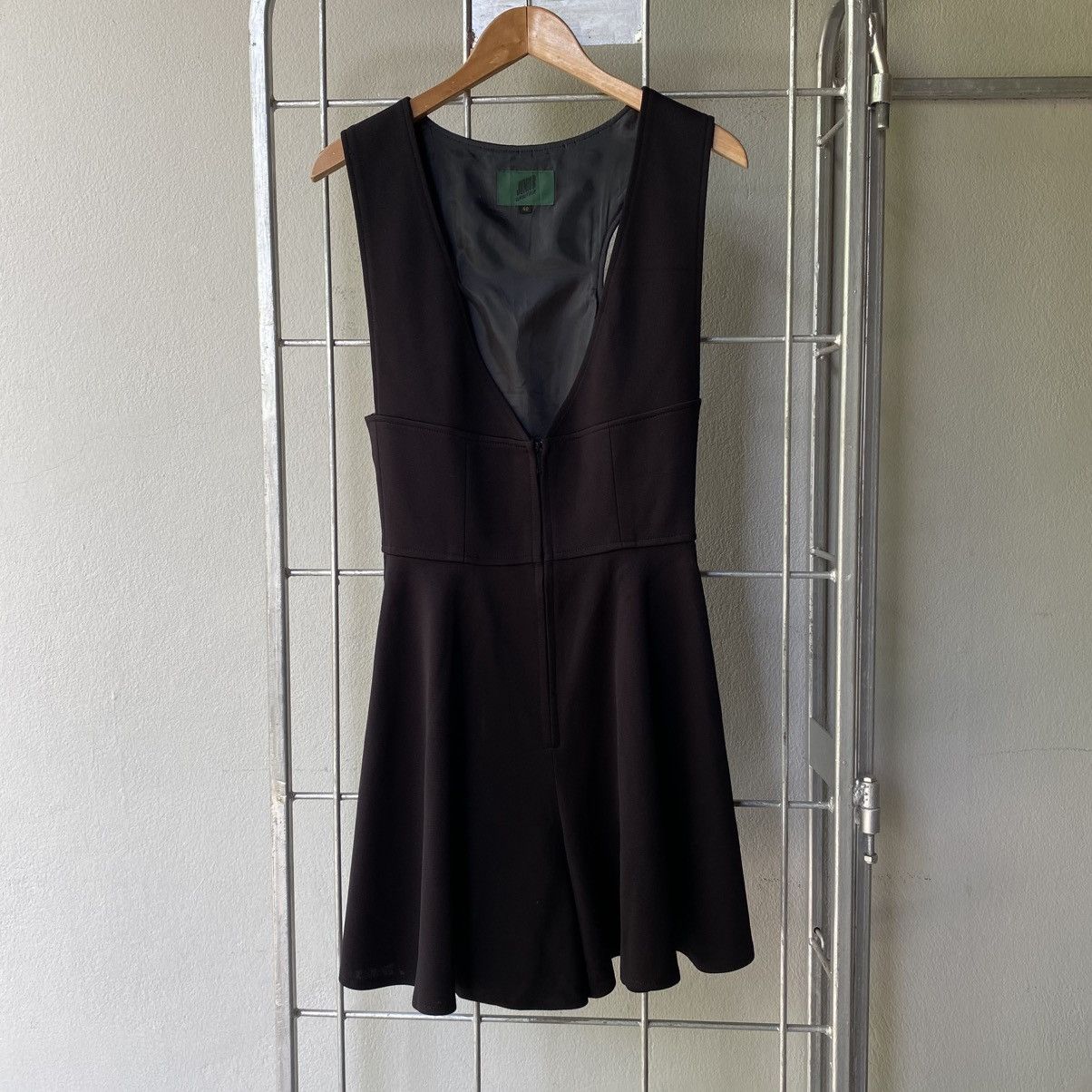 Jean Paul Gaultier JUNIOR Gaultier Deep V-Neck Black Romper Skort Size S / US 4 / IT 40 - 16 Thumbnail