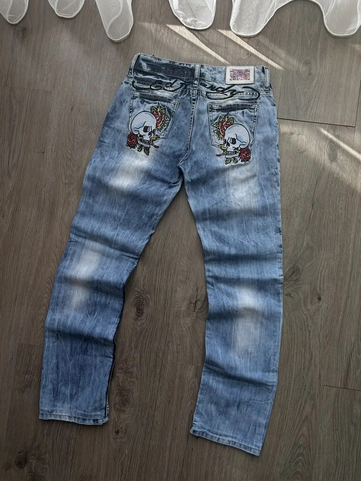 Christian Audigier × Ed Hardy × Vintage Vintage Ed Hardy Christian Audigier Denim Pants Size US 27 - 5 Thumbnail