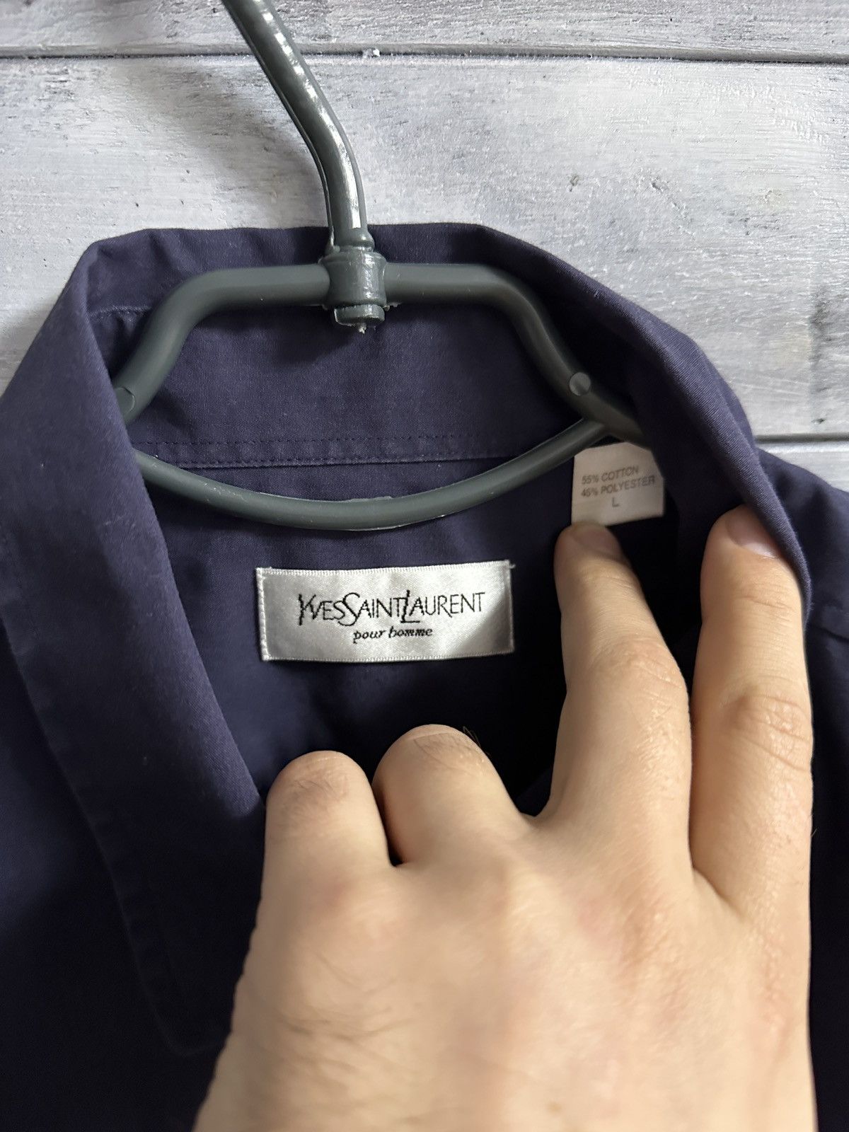 Yves Saint Laurent Luxury Yves Saint Laurent Shirt Button Vintage Size L Size US L / EU 52-54 / 3 - 7 Thumbnail