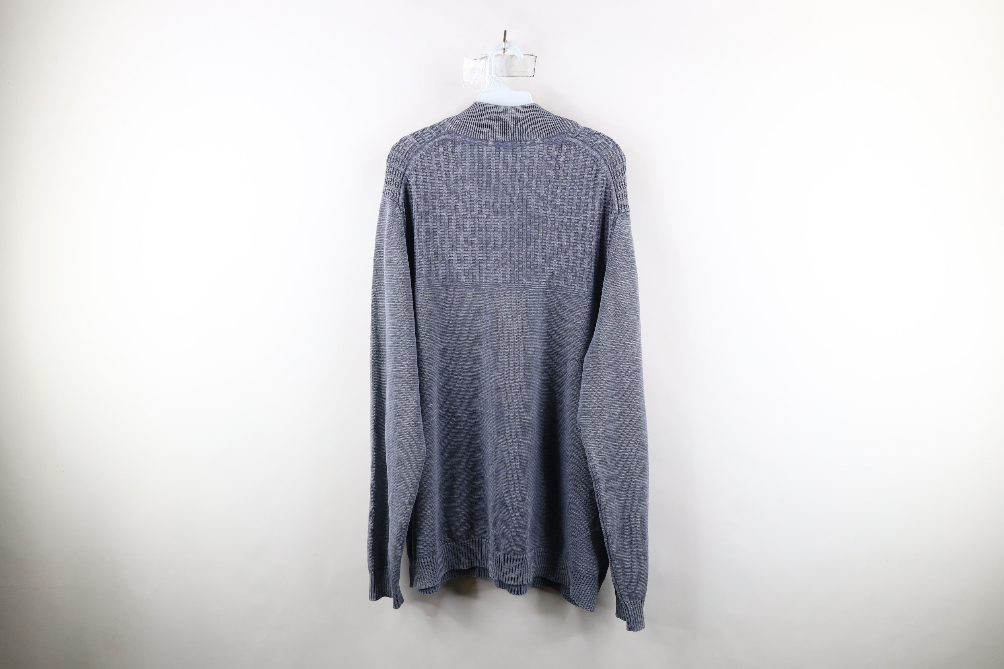 Tommy Bahama × Vintage Tommy Bahama Cotton Ribbed Knit Half Zip Pullover Sweater Size US XXL / EU 58 / 5 - 9 Thumbnail