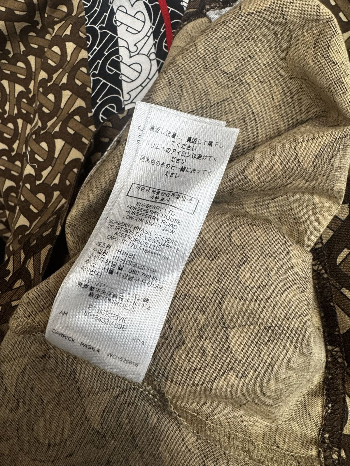 Burberry Burberry Monogram Stripe Print Cotton T-shirt Size US M / EU 48-50 / 2 - 7 Thumbnail