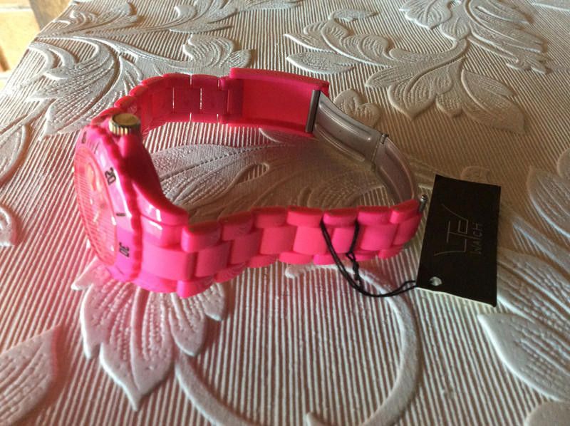 Designer LTD Watch - Womens Watch - Plastic pink strap watch Size ONE SIZE - 6 Thumbnail