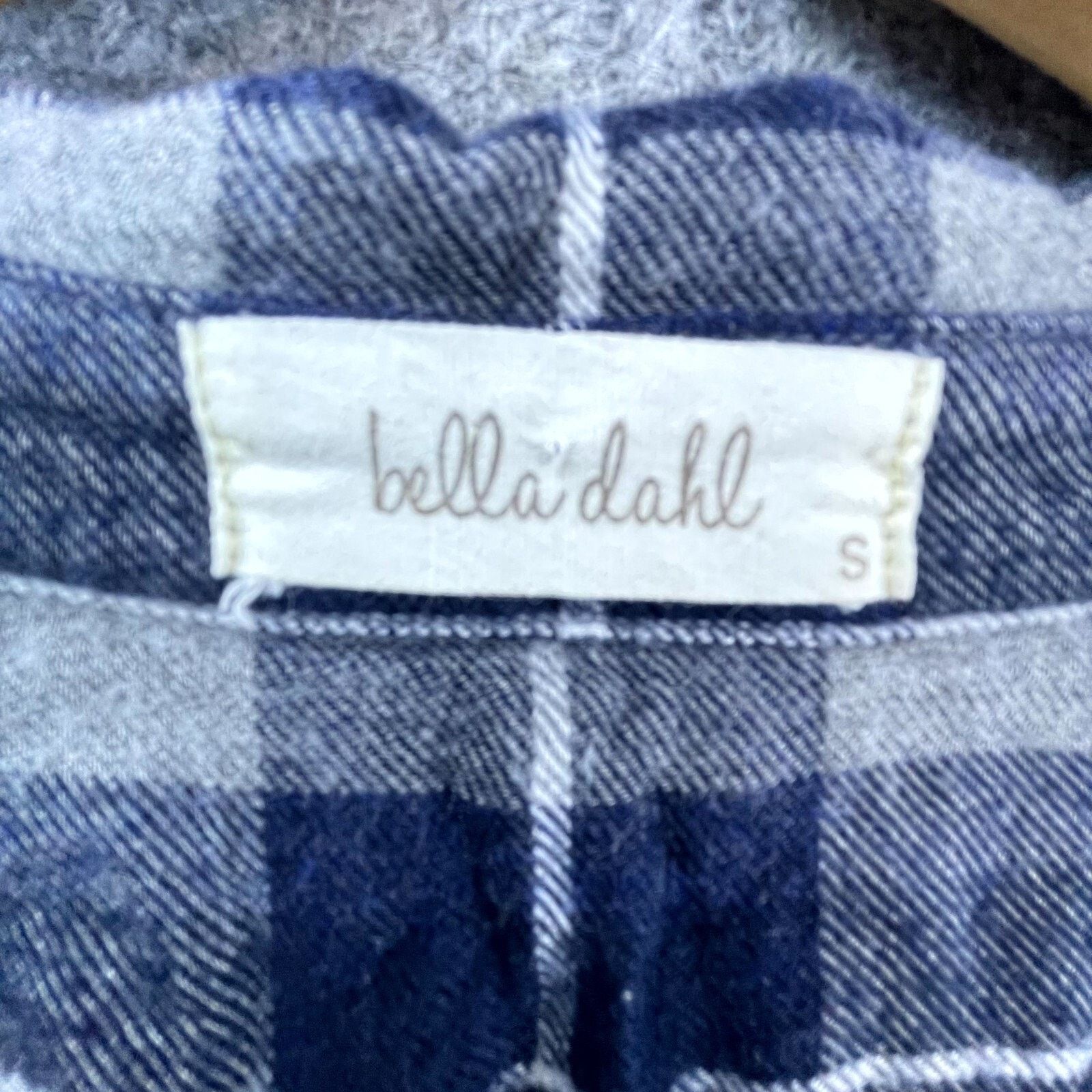 Bella Dahl Bella Dahl Flannel Shirt Women S Gray Blue Plaid Grunge 90s Size L / US 10 / IT 46 - 4 Thumbnail