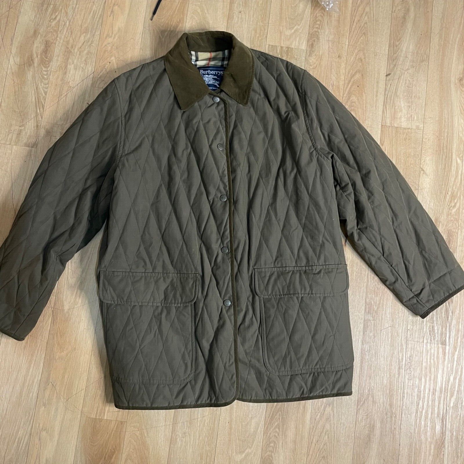 Burberry VINTAGE Burberry Quilted Jacket Nova check Diamond corduroy Size L / US 10 / IT 46 - 2 Thumbnail