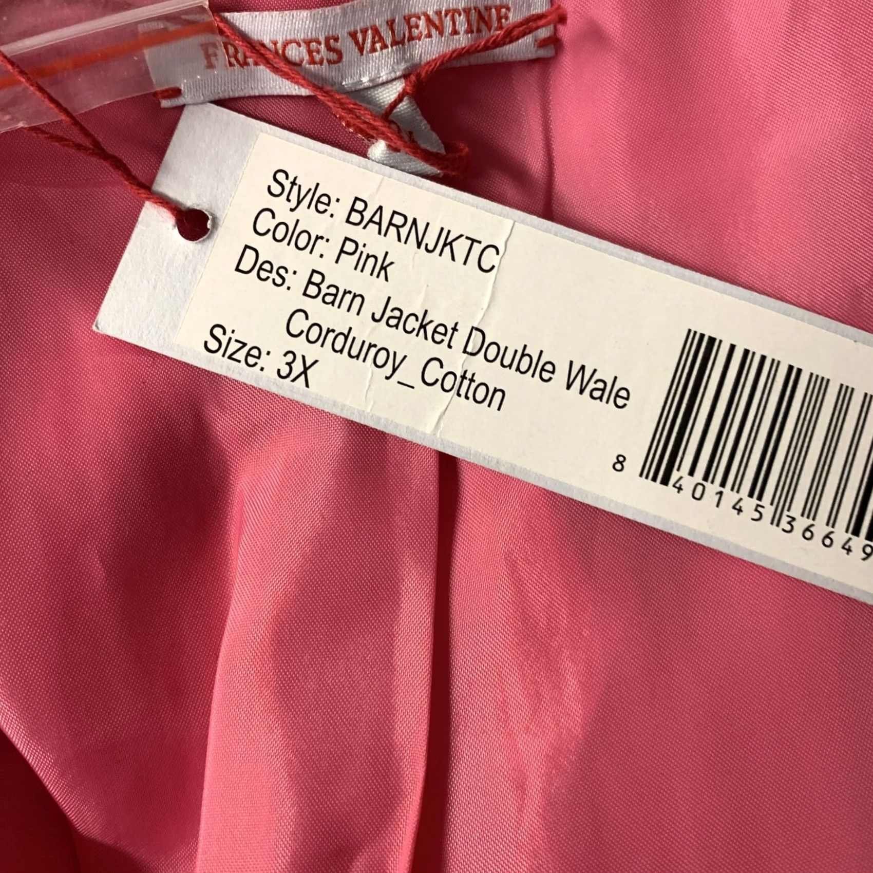 Valentino FRANCES VALENTINE Coat Size XXL Pink Cotton Corduroy Buttoned Size XXL / US 16-18 / IT 52-54 - 5 Thumbnail