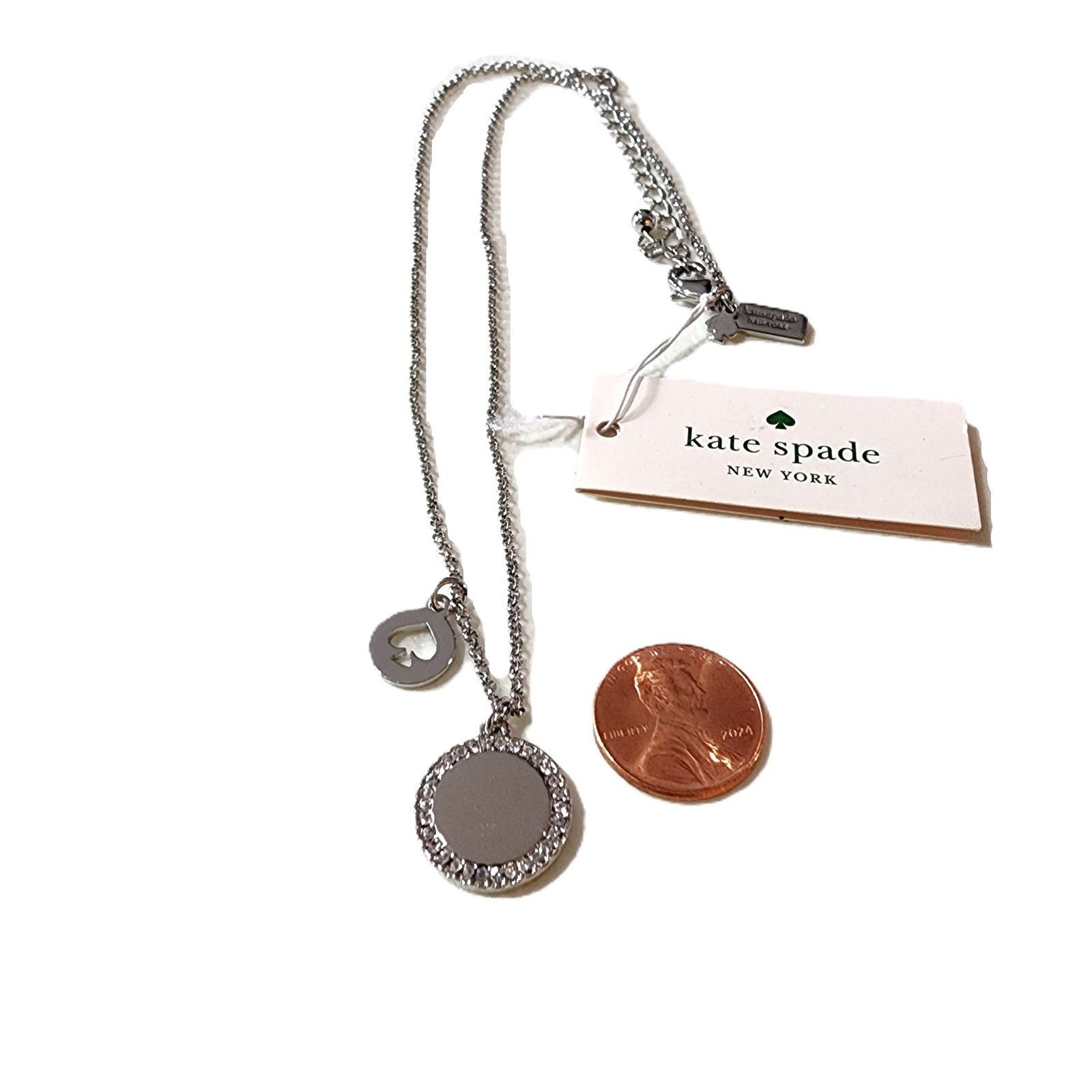 Kate Spade Kate Spade Spot The Spade Pave CZ Charm Pendant Necklace Size ONE SIZE - 4 Thumbnail