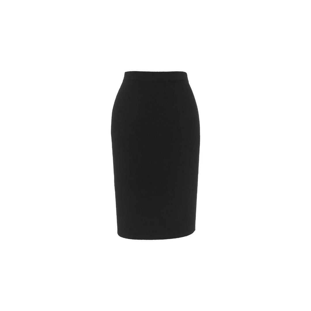 Saint Laurent Paris oc11z1125 Pencil Skirt in Wool in Black Size 32" / US 10 / IT 46 - 1 Preview