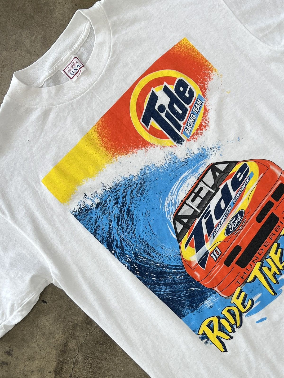 NASCAR Vintage Tide Ford Racing Team Ride the Tide Racing Tee XL Size US XL / EU 56 / 4 - 1 Thumbnail