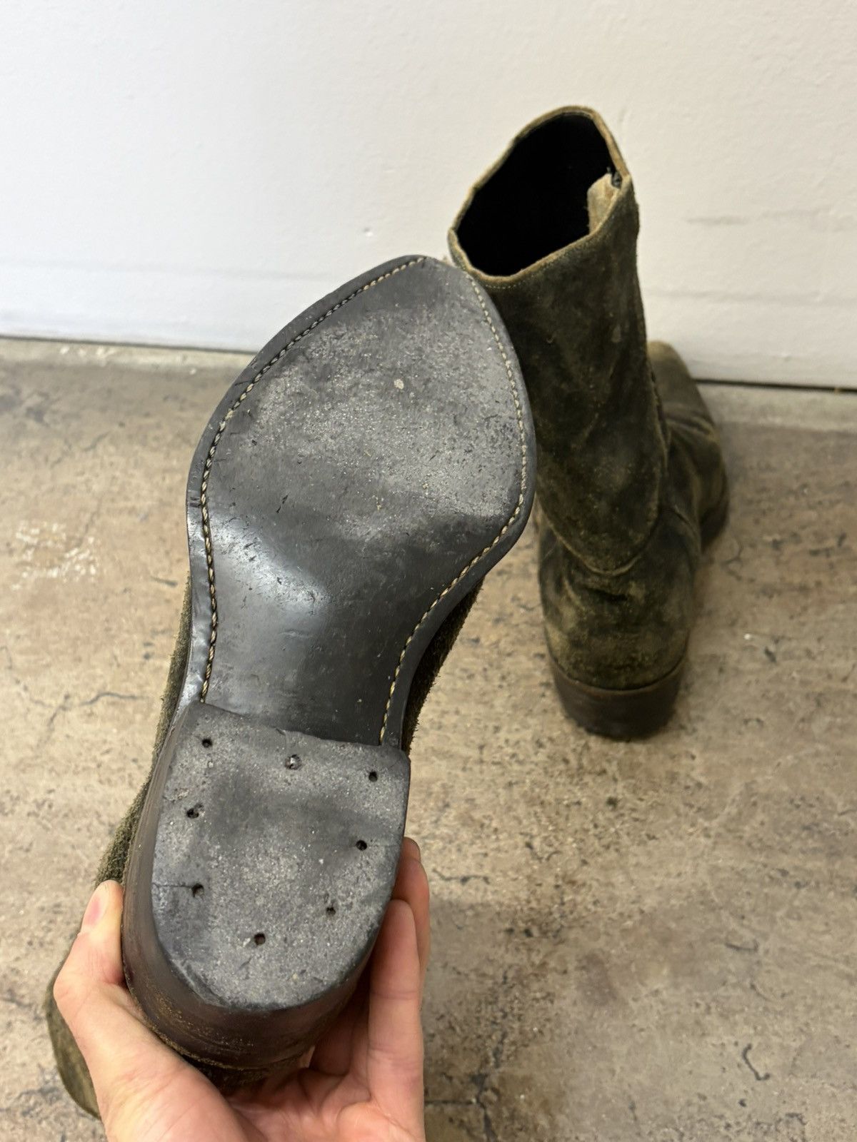 Vintage Vintage SAINT LAURENT REF Rough Out Suede Cowboy Boots 70’s Size US 7.5 / EU 40-41 - 8 Thumbnail