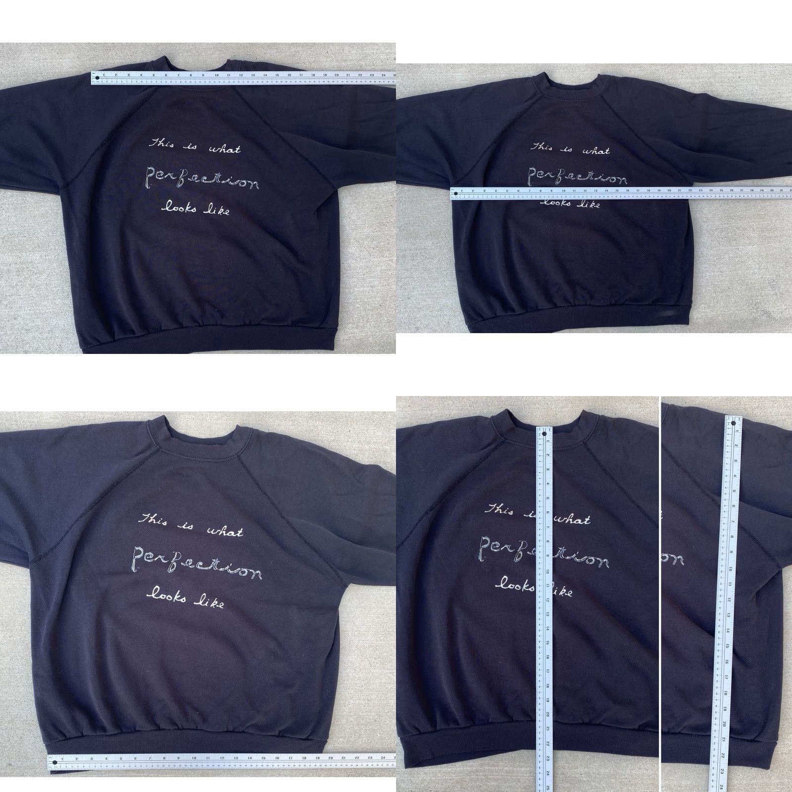 Tultex VINTAGE Tultex Sweatshirt This Is What Perfection Looks Like USA Black XL Men Crew Neck Size US XL / EU 56 / 4 - 11 Thumbnail