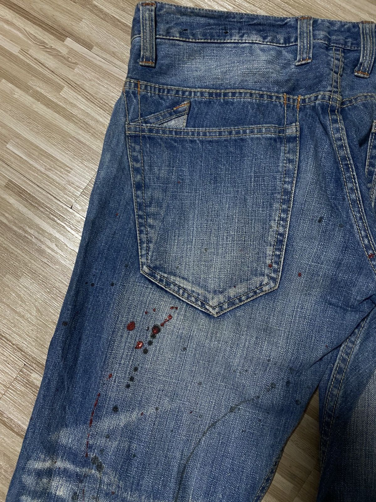 Japanese Brand 💥JEANS SPLATTER PAINT SPLASHES💥 Size US 32 / EU 48 - 16 Thumbnail