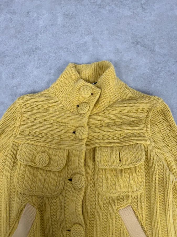 Moschino 2000s Moschino Wool Yellow Buttoned Jacket Size S / US 4 / IT 40 - 5 Thumbnail