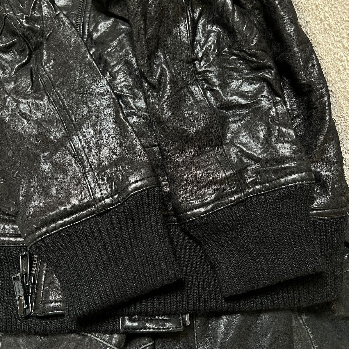 American Rag 🔥 American Rag Cie Leather Moto Rider Bomber Jacket Size US S / EU 44-46 / 1 - 10 Thumbnail