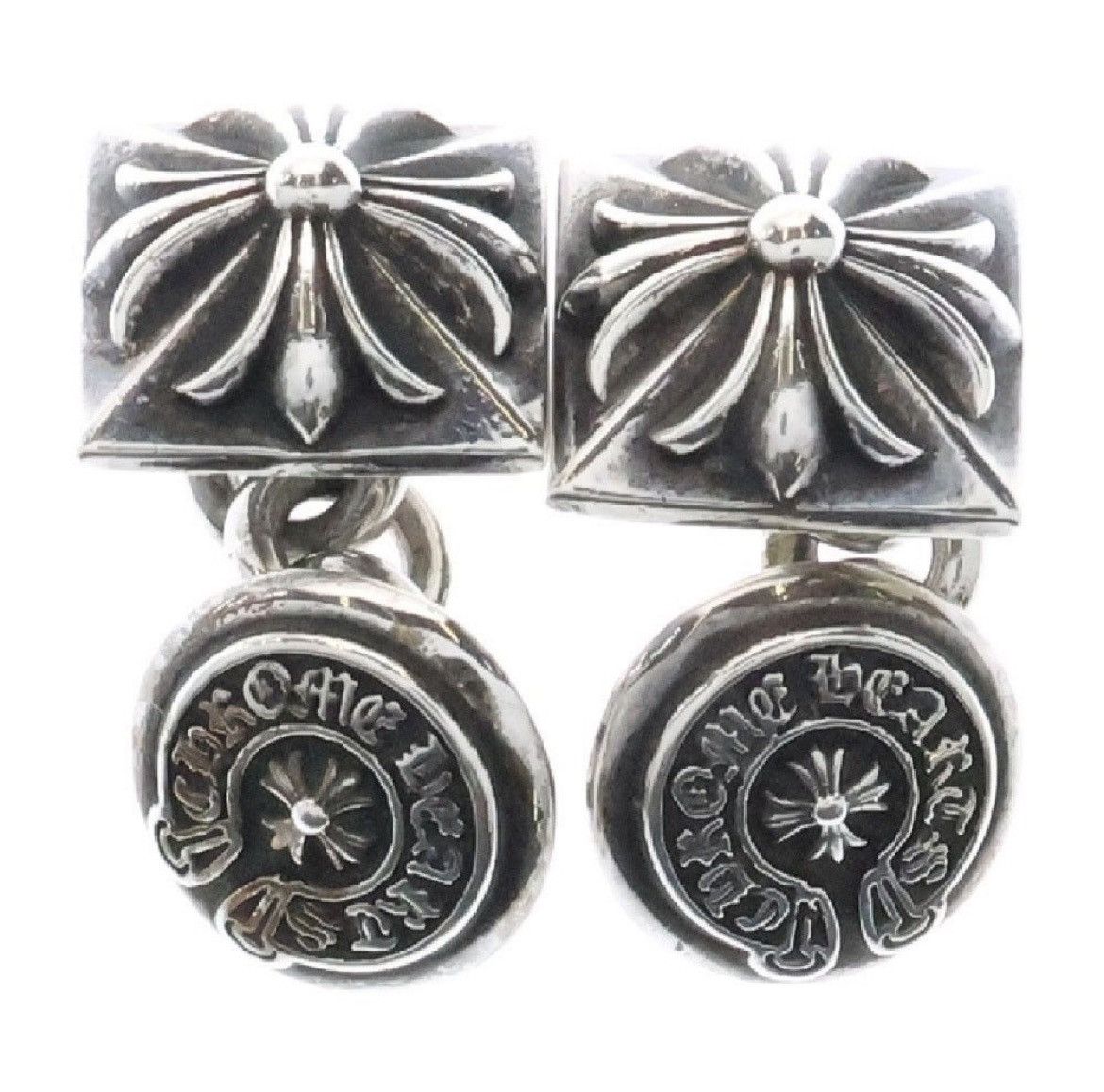 CHROME HEARTS◆CH プラス カフスボタン 925シルバー CUFF LINK CHROME HEARTS CUFF LINKS CH PLUS クロムハーツ CHプラス