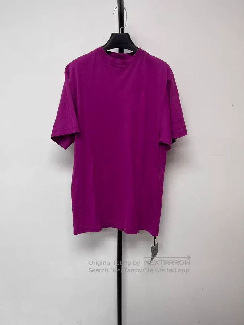 Balenciaga Balenciaga Solid Color Round Neck Cotton Short Sleeve T-Sh Size US L / EU 52-54 / 3 - 2 Thumbnail
