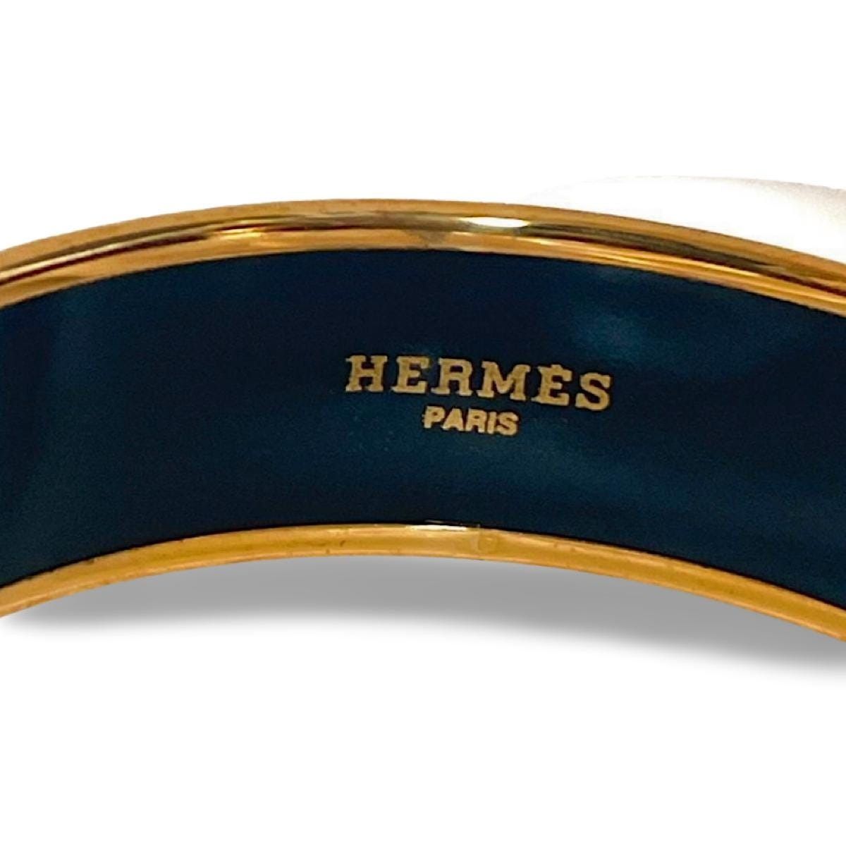 Hermes Vintage HERMES gold and brown tone enamel bangle, rabbit dog Size ONE SIZE - 3 Thumbnail