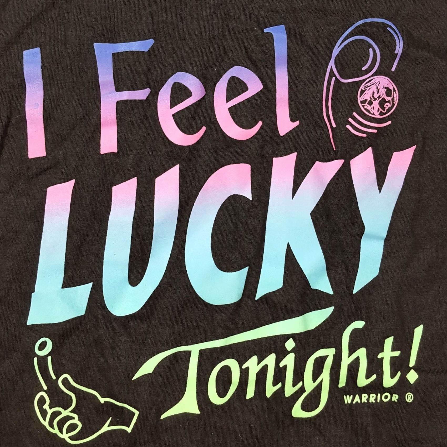 Vintage VINTAGE Shirt Men's Large Black Feel Lucky Gambling Casino Coin Retro 80s 90s Size US L / EU 52-54 / 3 - 3 Thumbnail