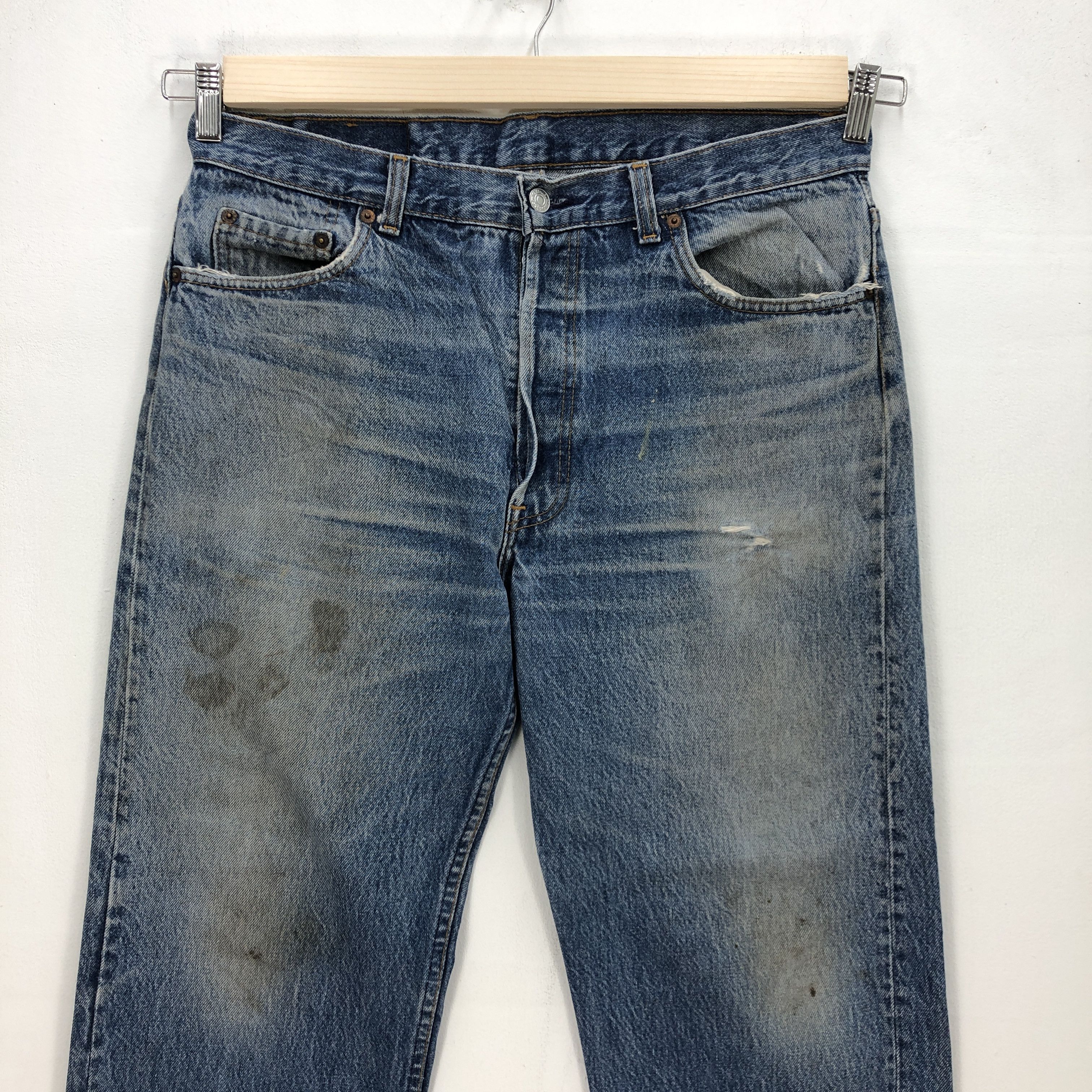 Levi's Vintage Levis 501 Faded Light Wash Jeans Levi's Denim Size US 34 / EU 50 - 3 Thumbnail