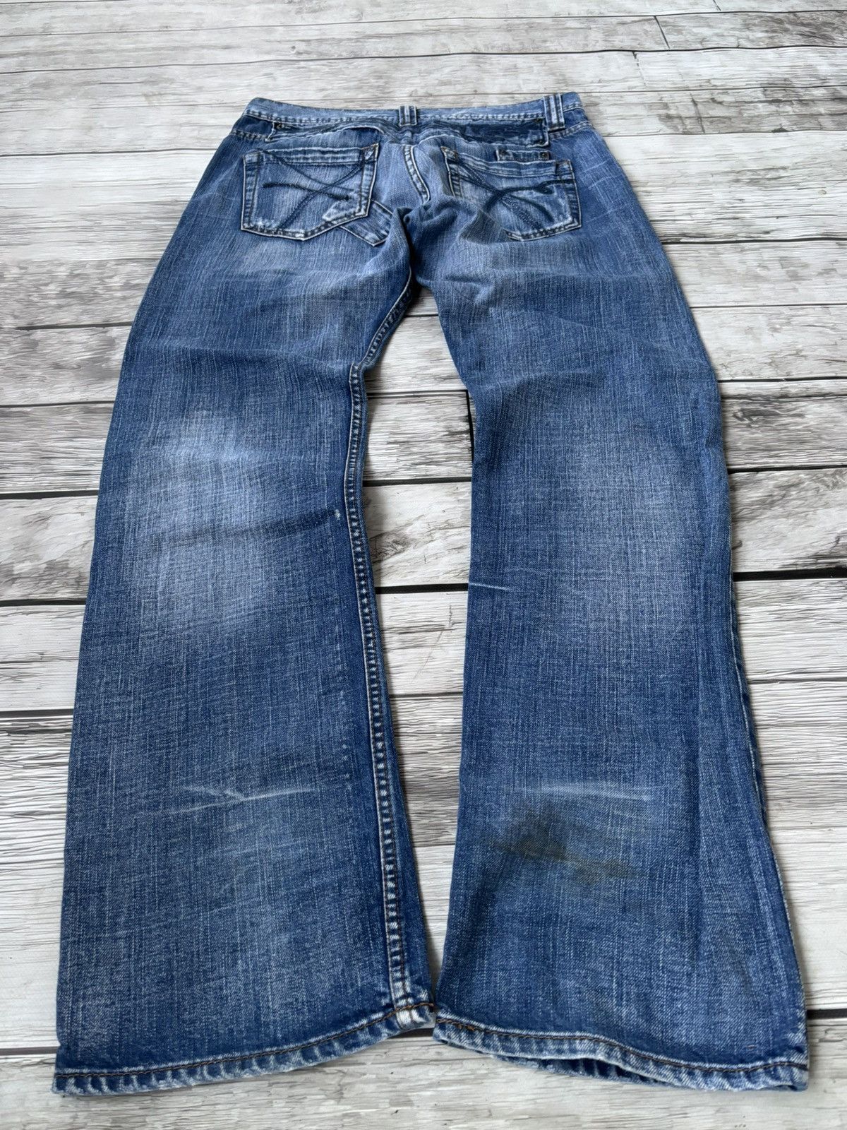Hysteric Glamour × Japanese Brand Japanese Ed Hardy Style Distressed Big LogoWashed Jeans Size US 32 / EU 48 - 2 Thumbnail