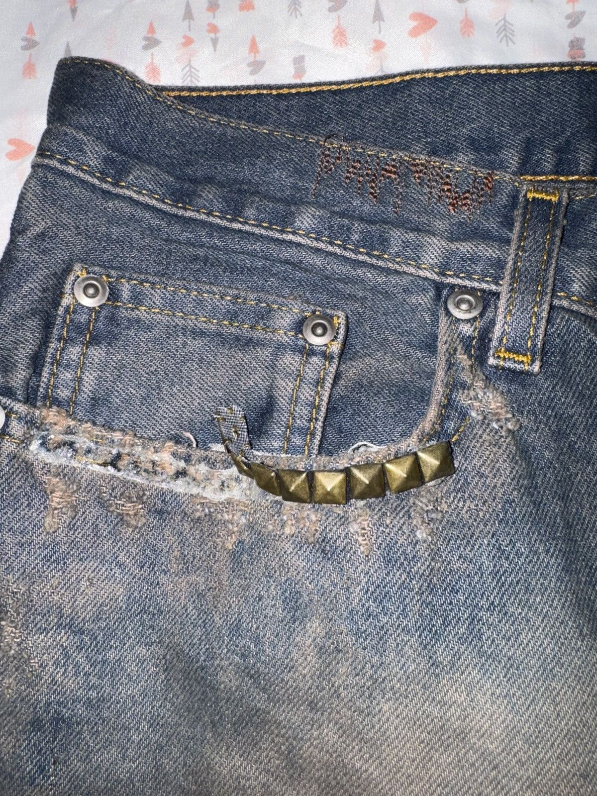 If Six Was Nine Stitches 1of1 Mud/Rust Jeans Size US 32 / EU 48 - 4 Thumbnail