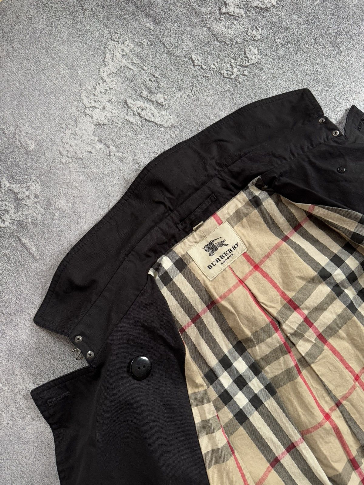 Burberry × Burberry Prorsum Burberry London L black double breasted trench coat jacket Size L / US 10 / IT 46 - 17 Thumbnail