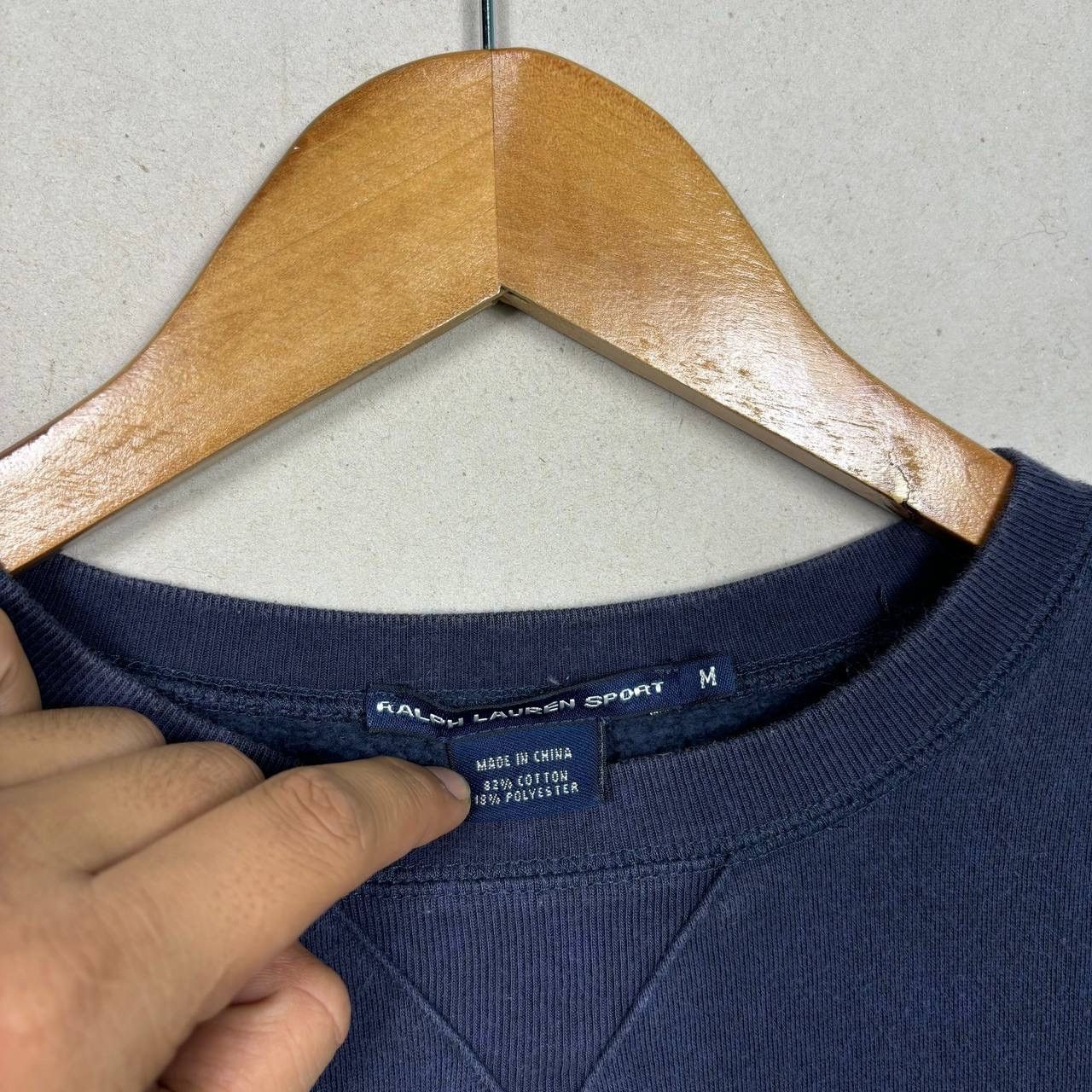 Polo Ralph Lauren 90s Ralph Lauren Sport Sweatshirt M Vintage Navy Streetwear Size US M / EU 48-50 / 2 - 6 Thumbnail