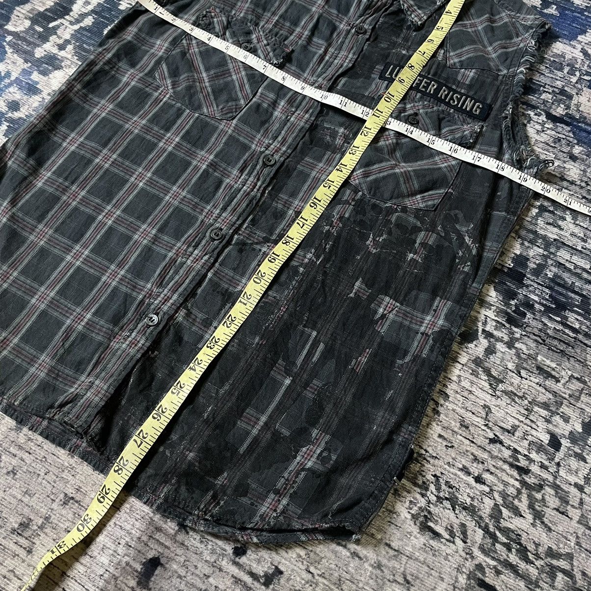 Hysteric Glamour Hysteric Glamour Gothic Punk Distressed Sleeveless Flannel Size S / US 4 / IT 40 - 6 Thumbnail