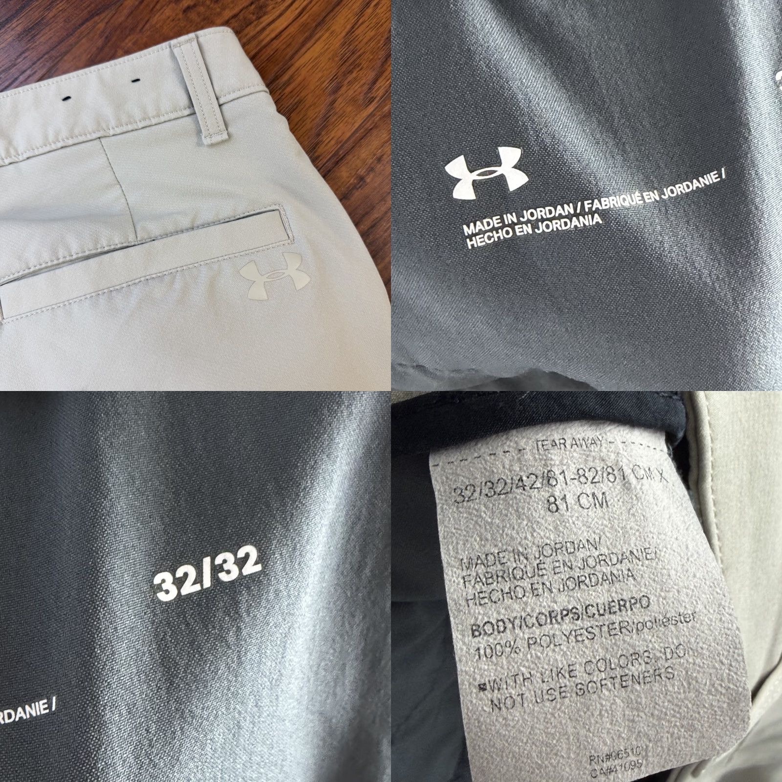 Under Armour Under Armour Pants Mens 32 Beige Breathable Pockets Performance Golf Size US 32 / EU 48 - 9 Thumbnail