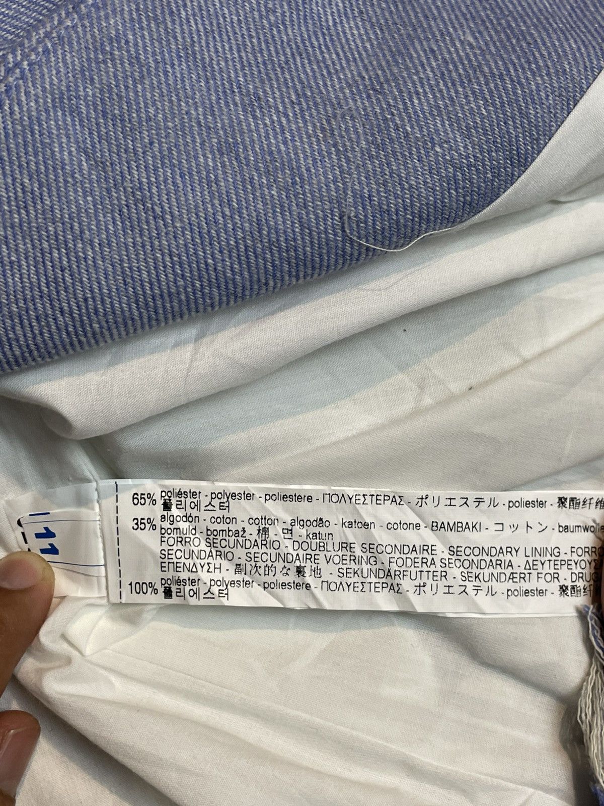 Vintage × Zara Zara x Casual Blue Frayed Hem Long Coat (26) Size US S / EU 44-46 / 1 - 14 Thumbnail
