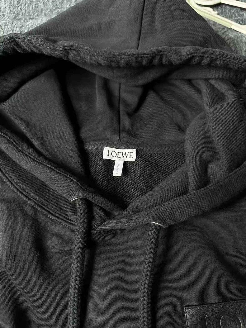 Loewe LOEWE Black leather hoodie Size M / US 6-8 / IT 42-44 - 3 Thumbnail