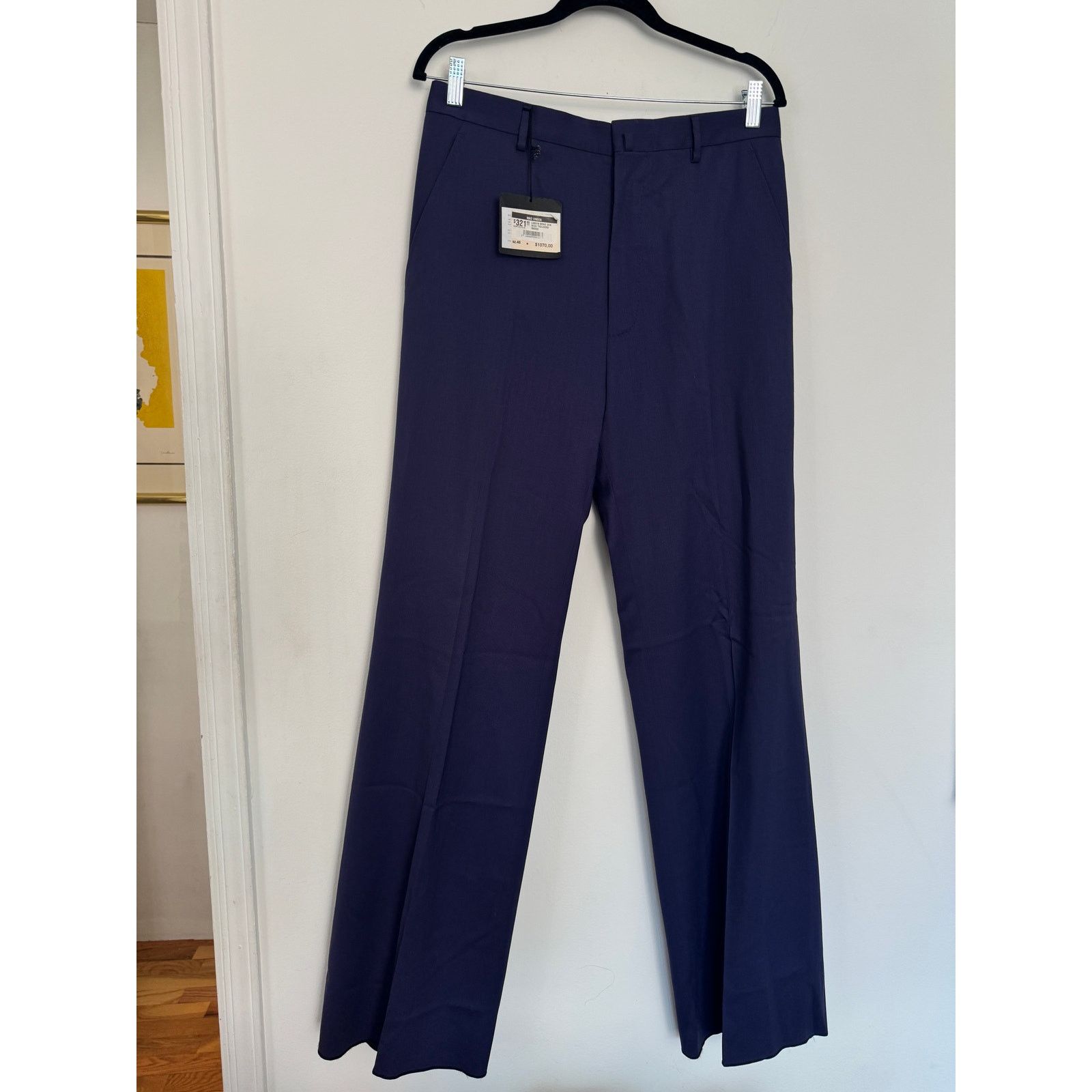 Lanvin Lanvin NWT Men's Wool Indigo Wide Trousers Size US 30 / EU 46 - 1 Thumbnail