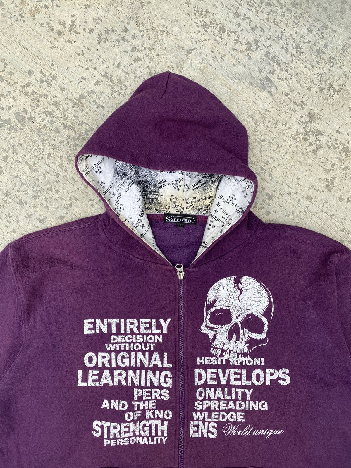 Japanese Brand Sorridere sun faded punk zip up hodfies Size US L / EU 52-54 / 3 - 4 Thumbnail