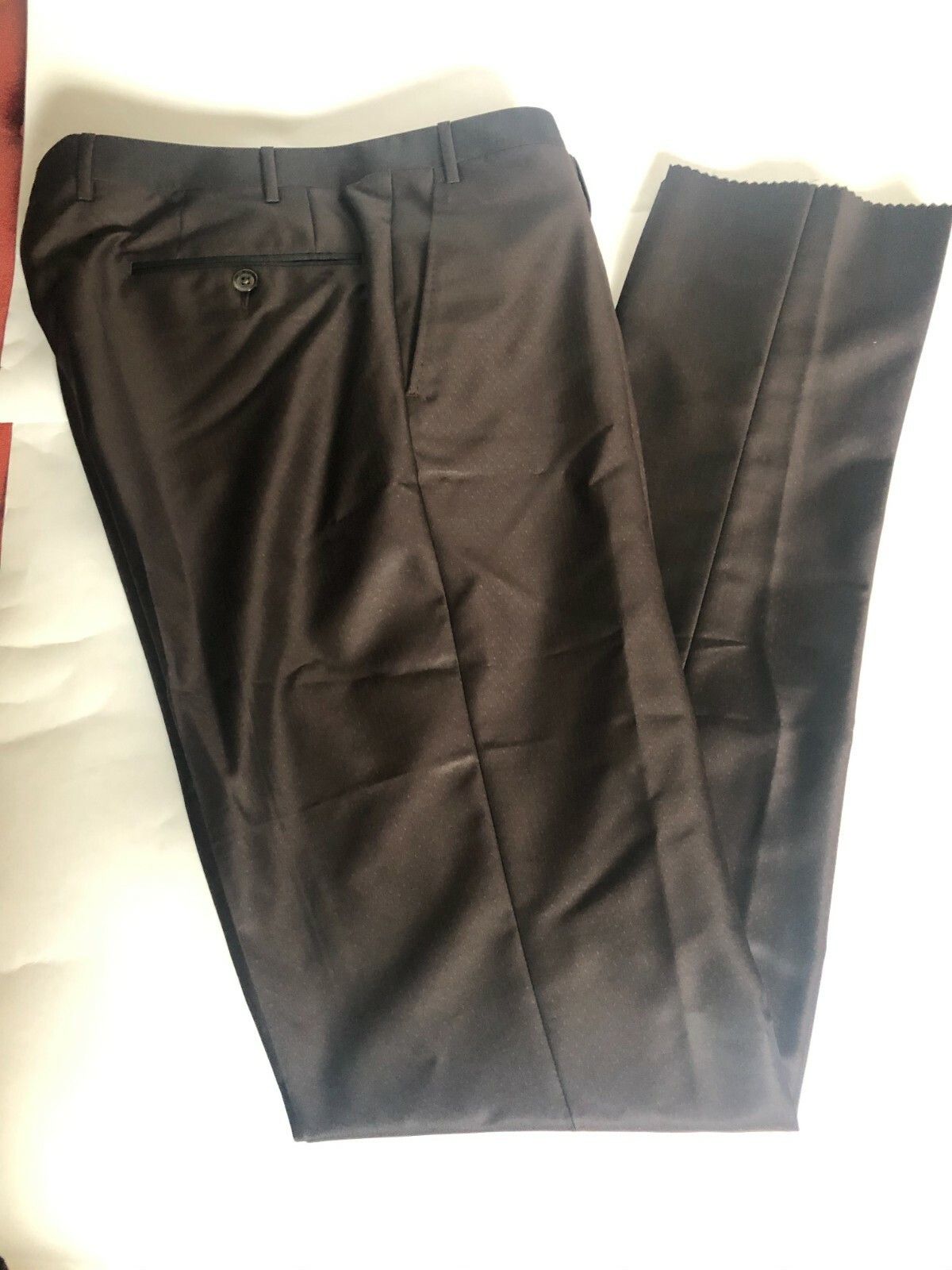 Corneliani Corneliani Brown Wool 73% Silk Tuxedo Suit Peak Lapel 50 EU Size 40R - 6 Thumbnail