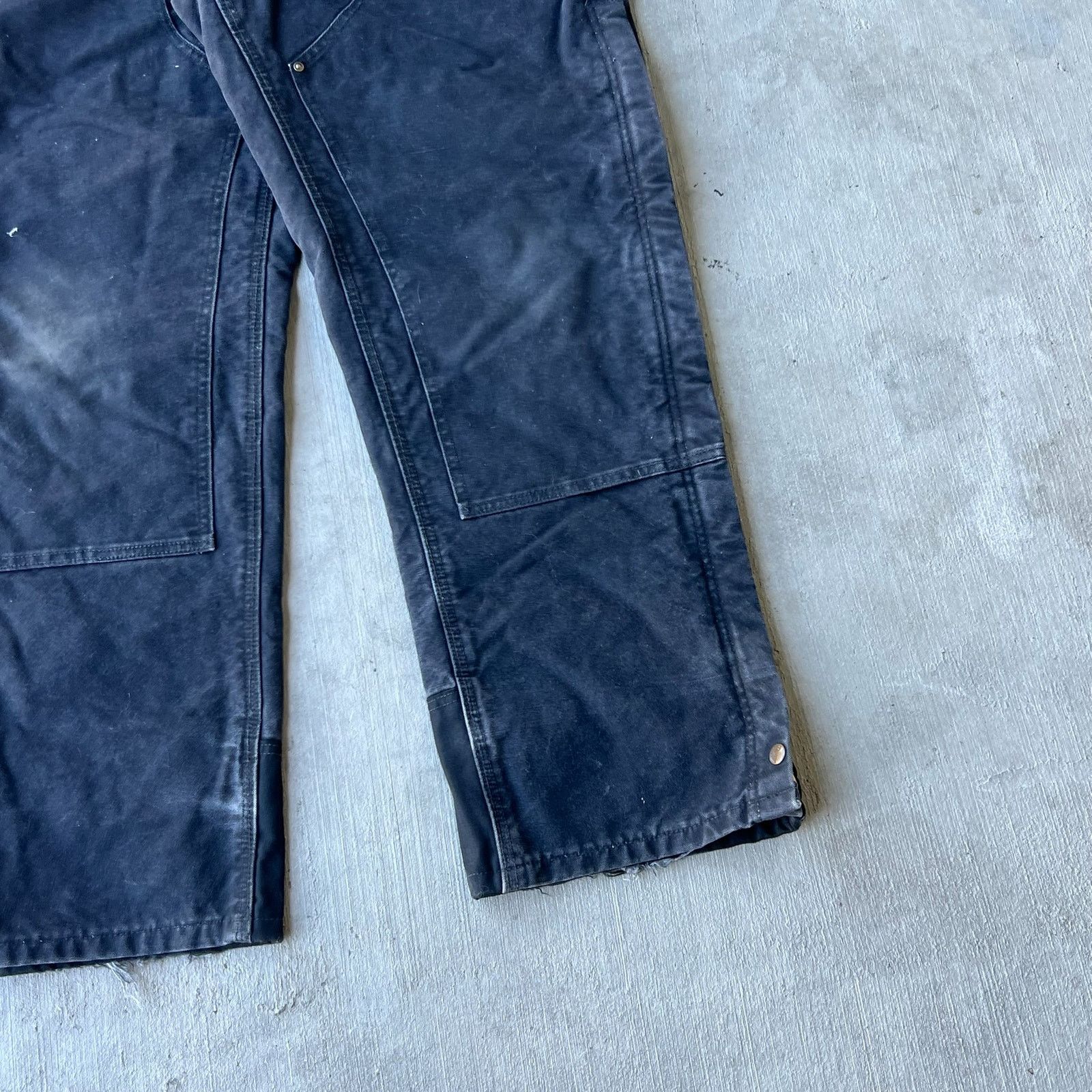 Carhartt × Vintage Carhartt faded black double knee work wear carpenter pants Size US 37 - 3 Thumbnail