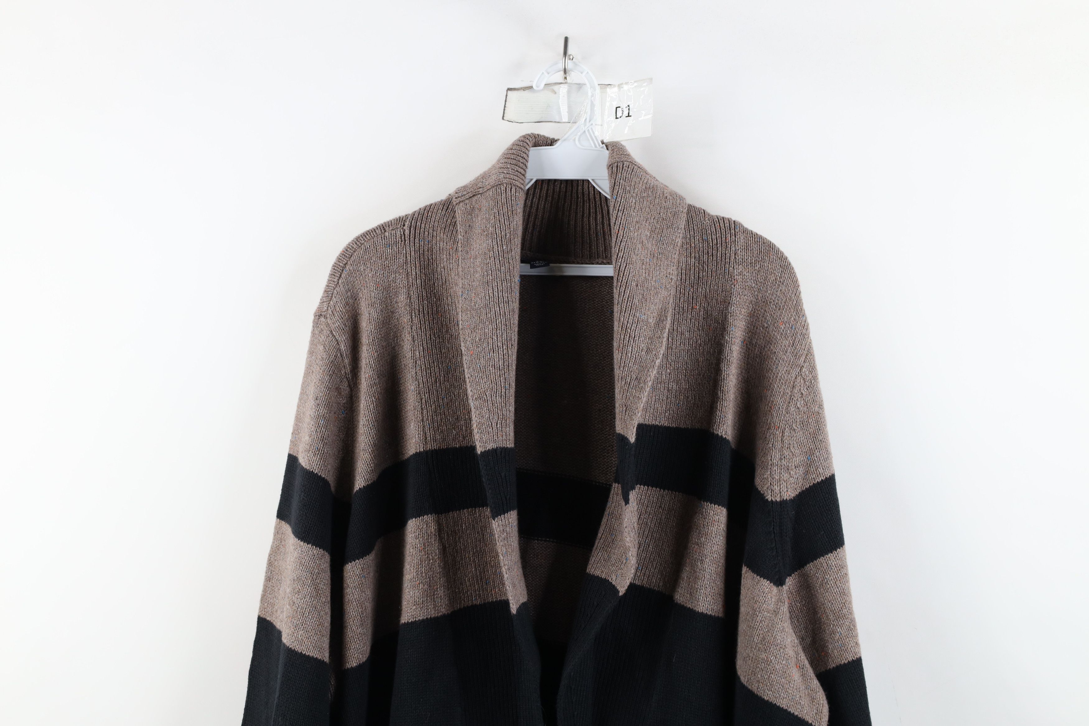 Lands' End × Vintage Vintage Lands End Rainbow Open Front Shawl Cardigan Sweater Size 3XL / US 20-22 - 2 Thumbnail