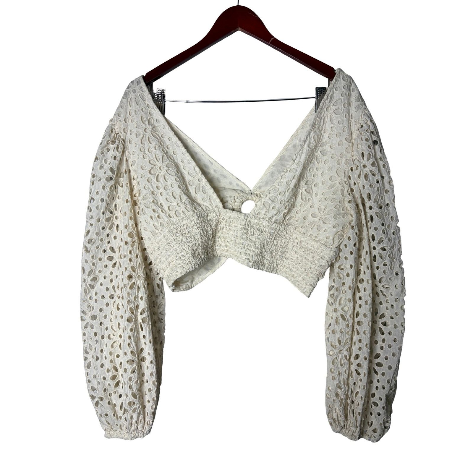 Other Jen’s Pirate Booty Getaway Ballon sleeve crop Top Size L / US 10 / IT 46 - 3 Thumbnail