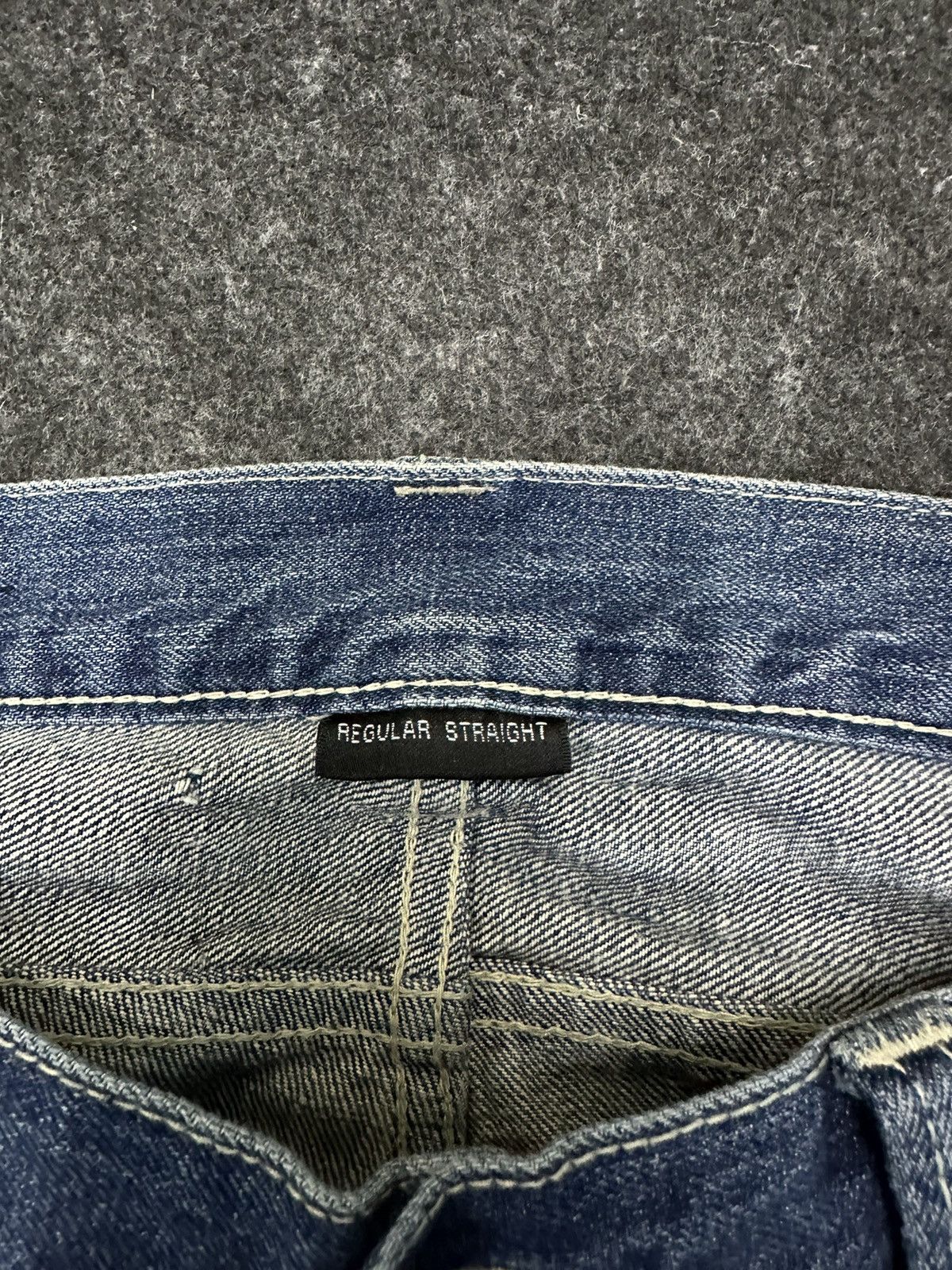BUFFALO BOBS × Japan Blue × KOJIMA GENES Japan Blue Faded Washed Distressed Denim F57 Size US 31 - 11 Thumbnail