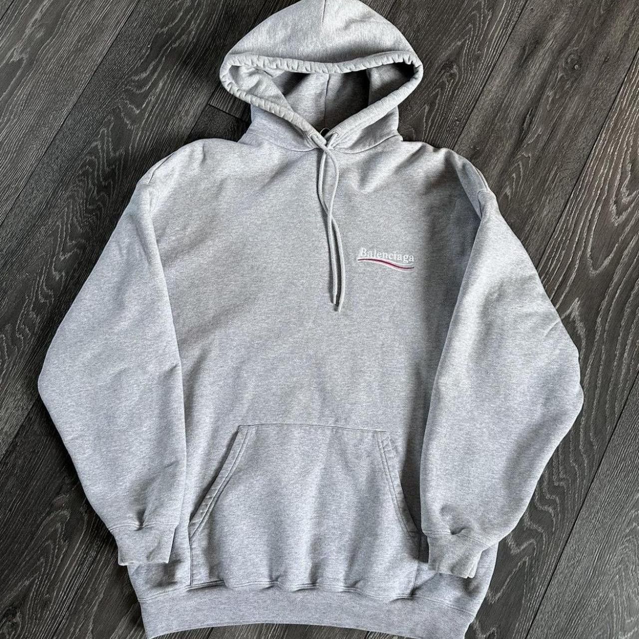 Balenciaga Balenciaga Gray Hoodie Size US S / EU 44-46 / 1 - 1 Thumbnail