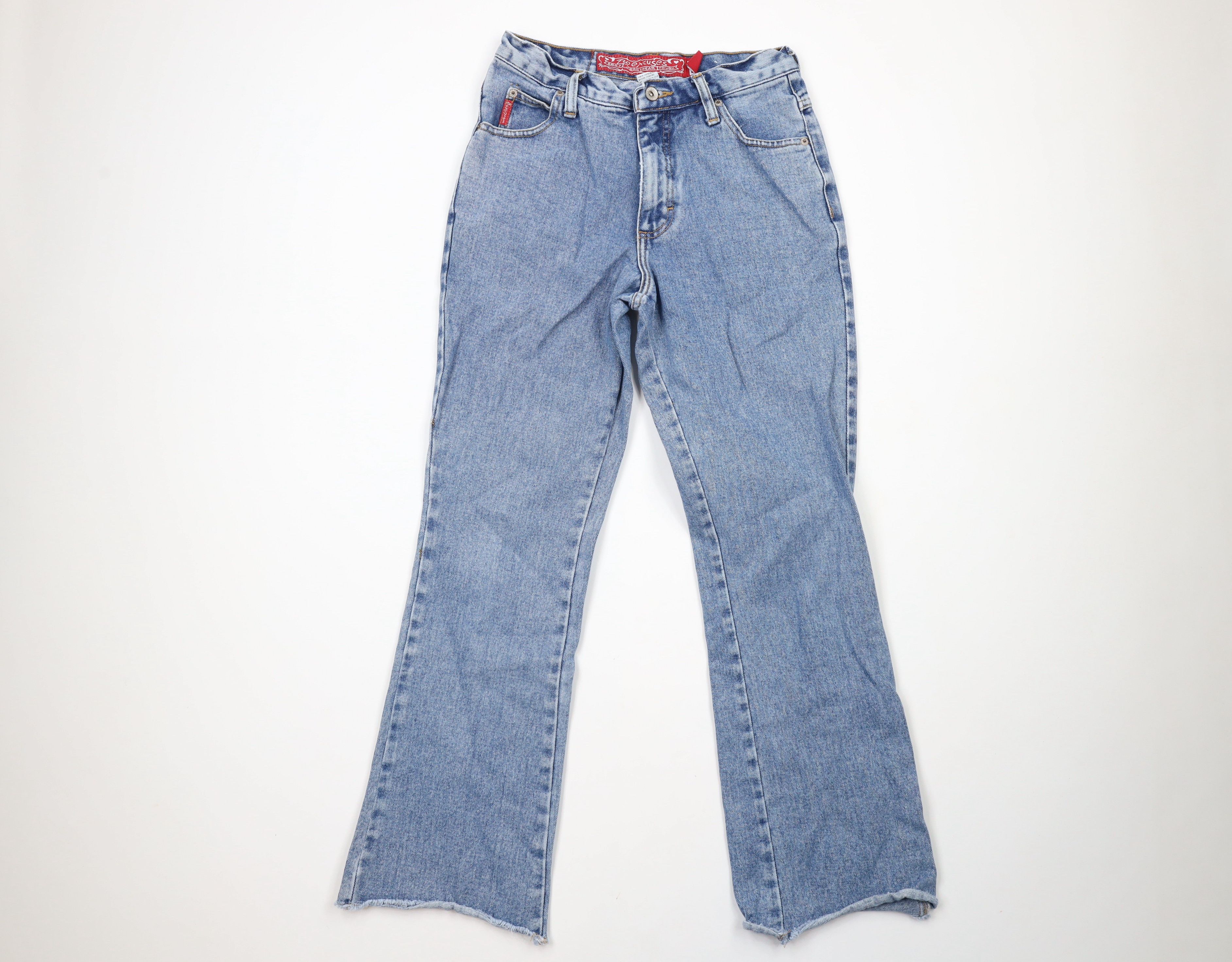 Vintage Vintage Y2K Streetwear Wide Leg Flared Denim Jeans Blue Size 30" / US 8 / IT 44 - 1 Thumbnail