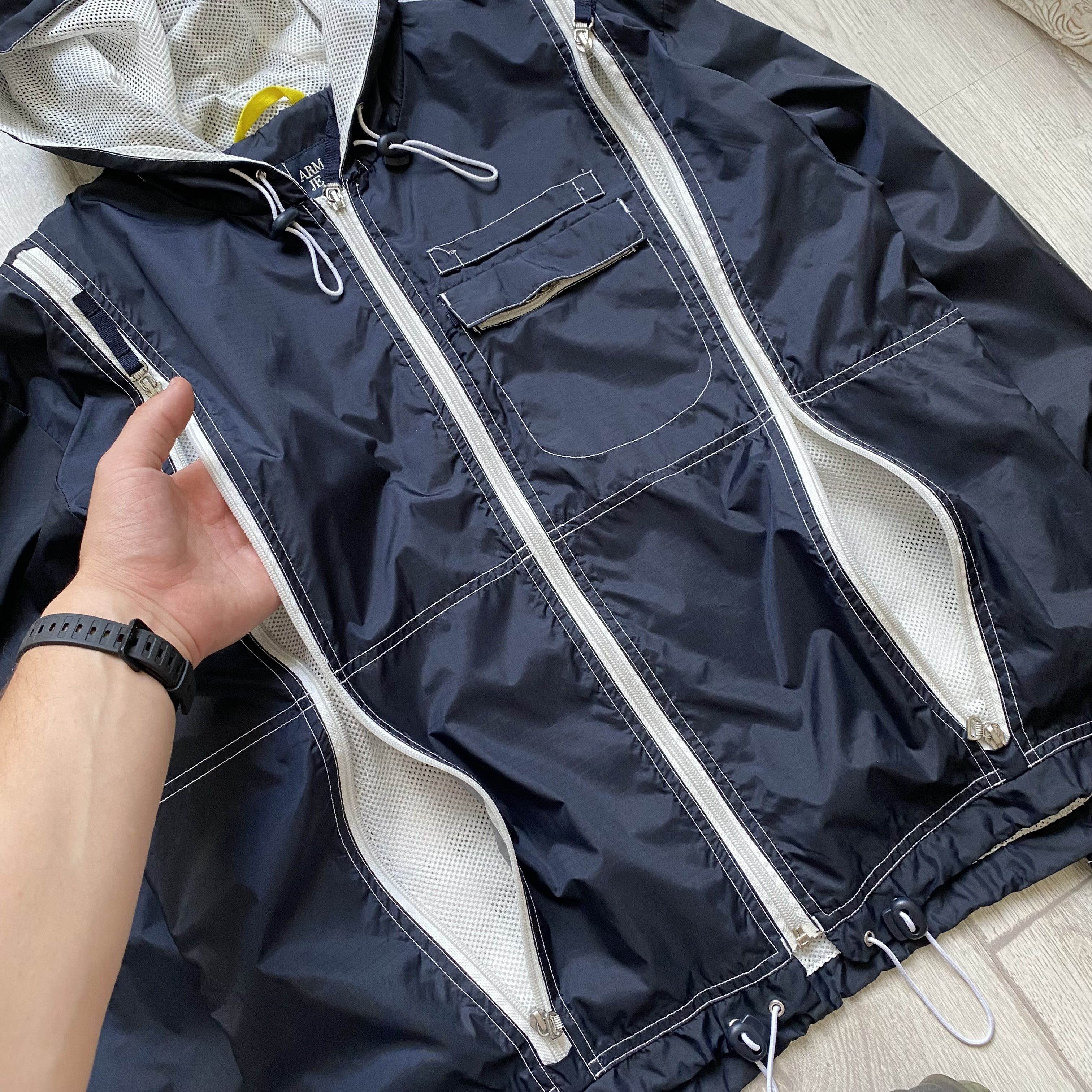 Armani Vintage Emporio Armani Jeans Nylon jacket Multi-Zip Big logo Size US M / EU 48-50 / 2 - 5 Thumbnail