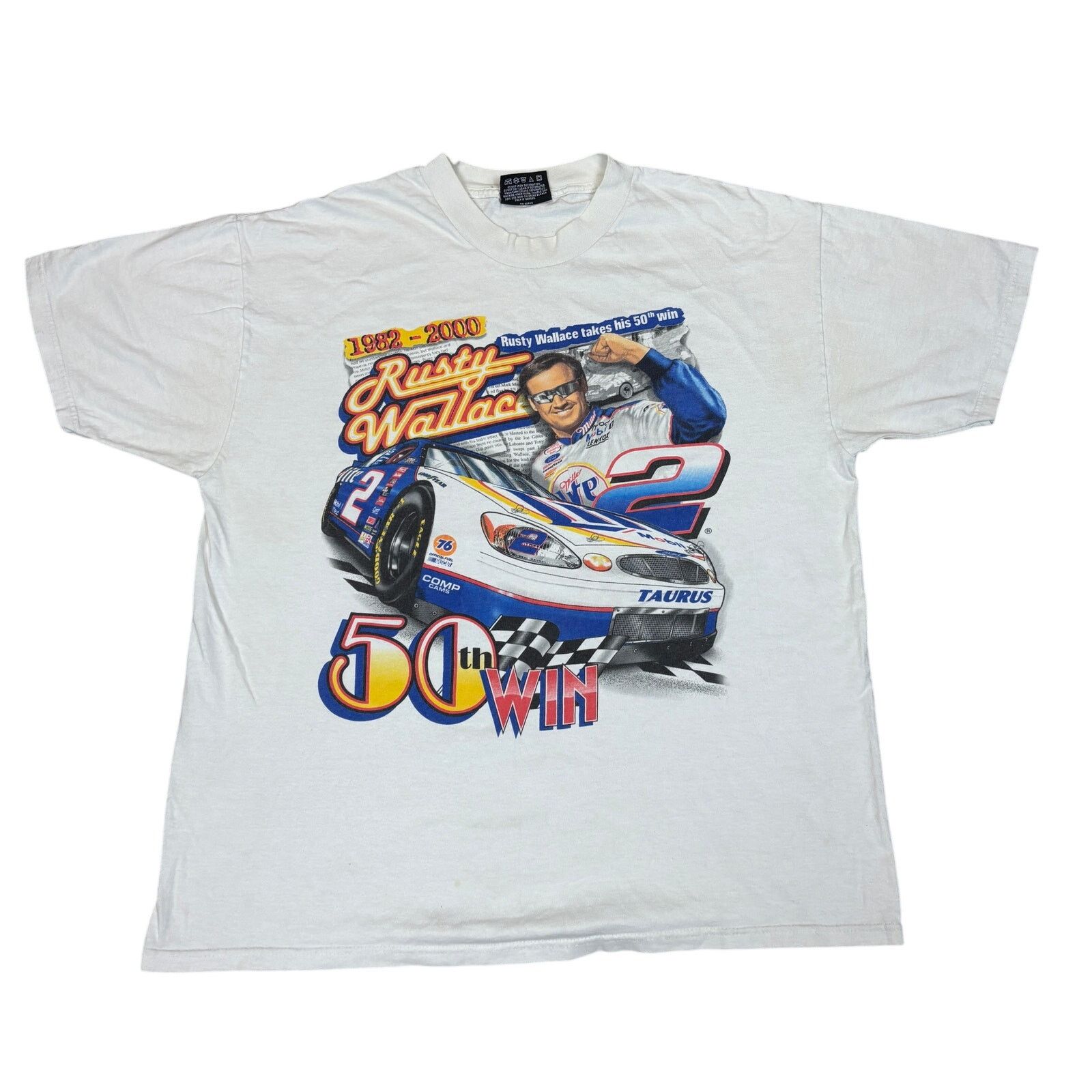 Chase Authentics Vintage y2k Nascar Rusty Wallace T Shirt Men's Large Chase Size US L / EU 52-54 / 3 - 1 Thumbnail