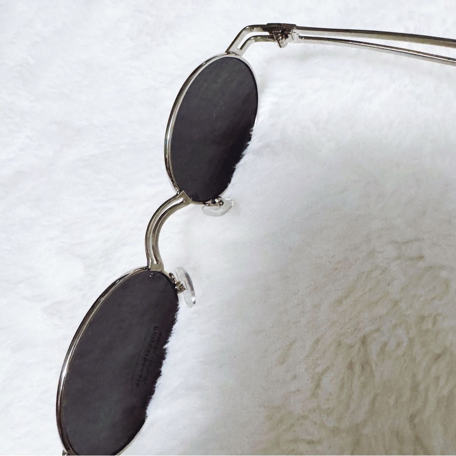 Other Betsy Black with Silver Rim Round Sunglasses Size ONE SIZE - 10 Thumbnail