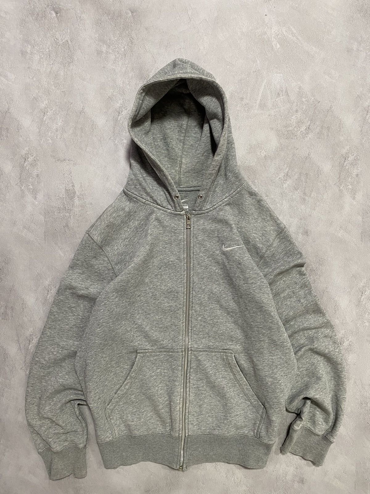 Nike × Vintage 🦍 Vintage Zip Up Hoodie Nike Mini Swoosh Size US L / EU 52-54 / 3 - 1 Thumbnail