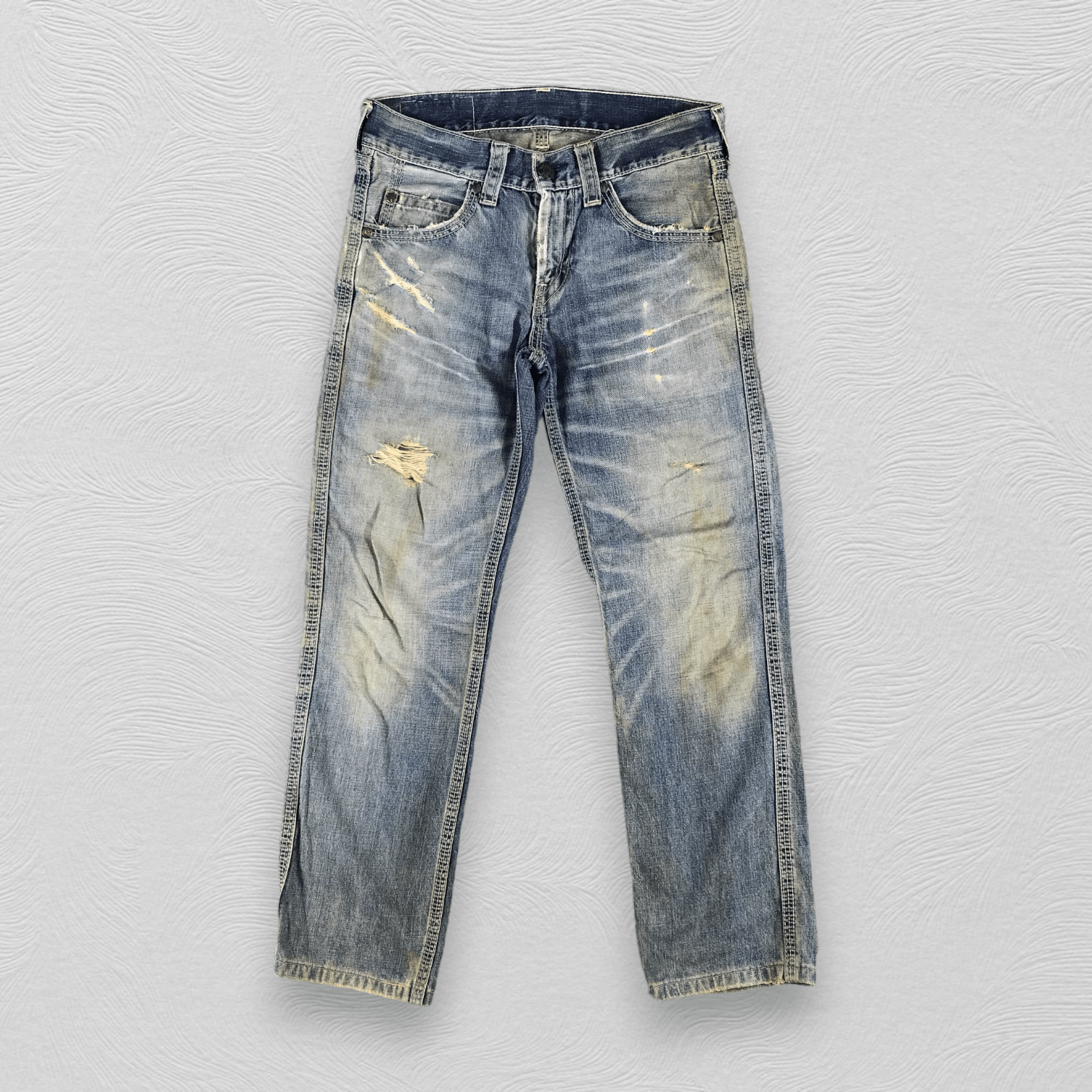 Vintage Levis 502 Jeans Dirty Distresss Denim KJ853