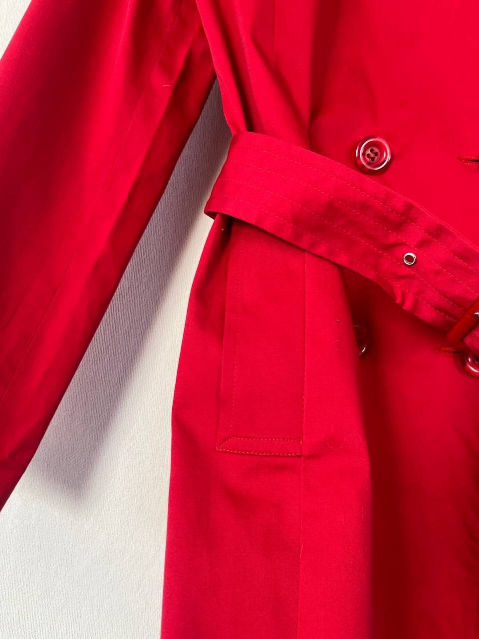 Max Mara MaxMara Red Belted Double-Breasted Trench Coat Mid-Length Size M / US 6-8 / IT 42-44 - 6 Thumbnail