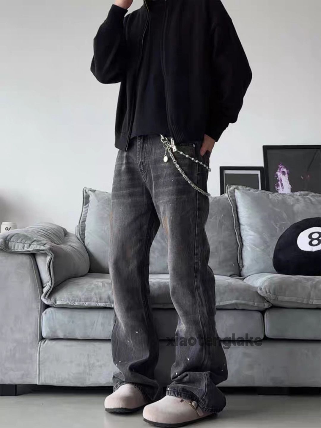 Jean × Vintage washed faded cleanfit yuppie punk grunge flared jeans Size US 32 / EU 48 - 5 Thumbnail