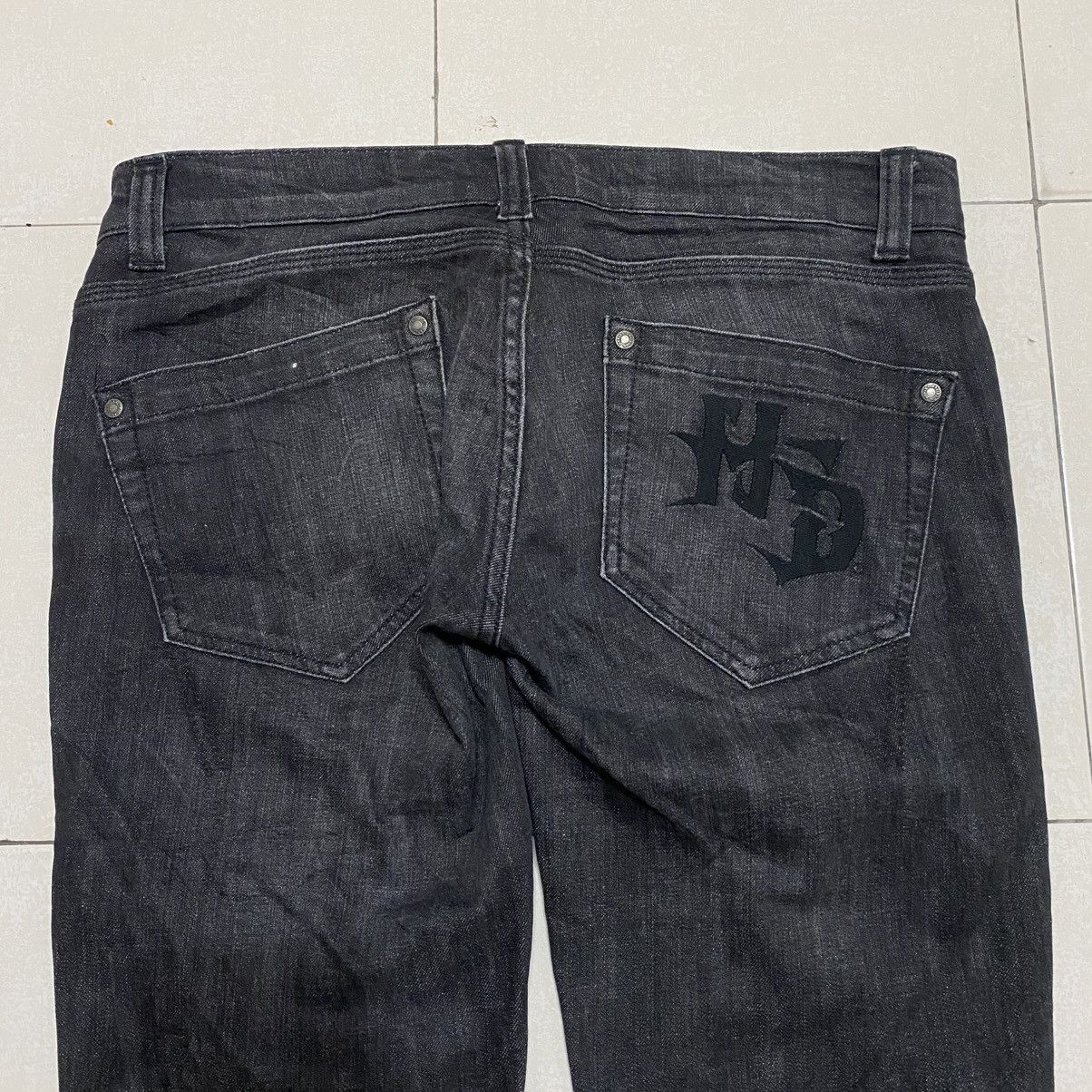 Harley Davidson Harley Davidson Black Denim Jeans Size US 31 - 10 Thumbnail
