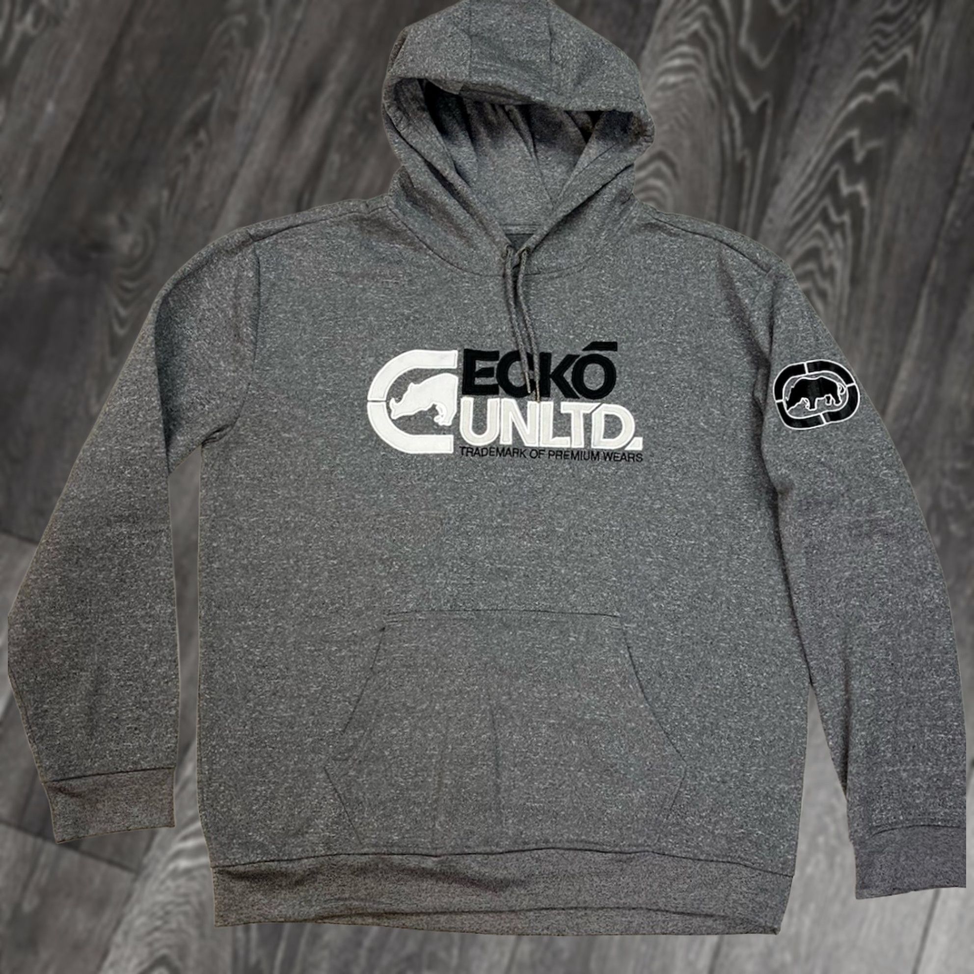 Ecko Unltd. VINTAGE Ecko Unltd Pullover Hoodie Men XL Gray Logo Embroidered Lightweight Size US XL / EU 56 / 4 - 1 Thumbnail